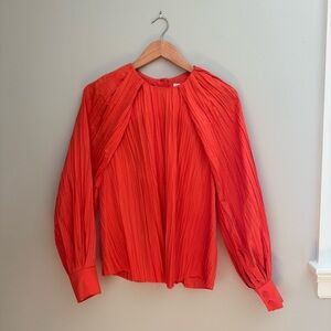 COS pleated cape-style blouse